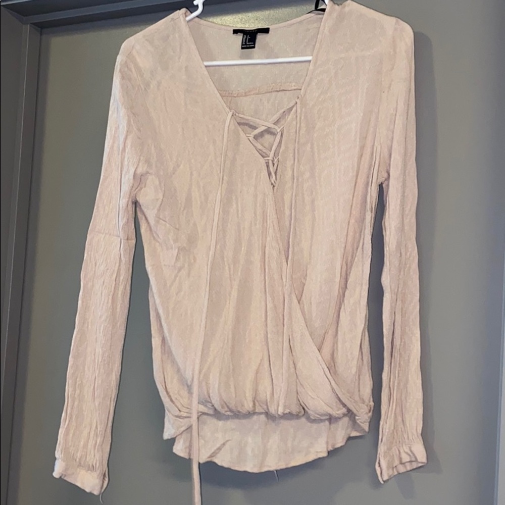 Tan cross long sleeve